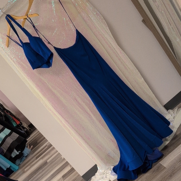 Clarisse Royal Blue Backless Dress - Picture 1 of 8